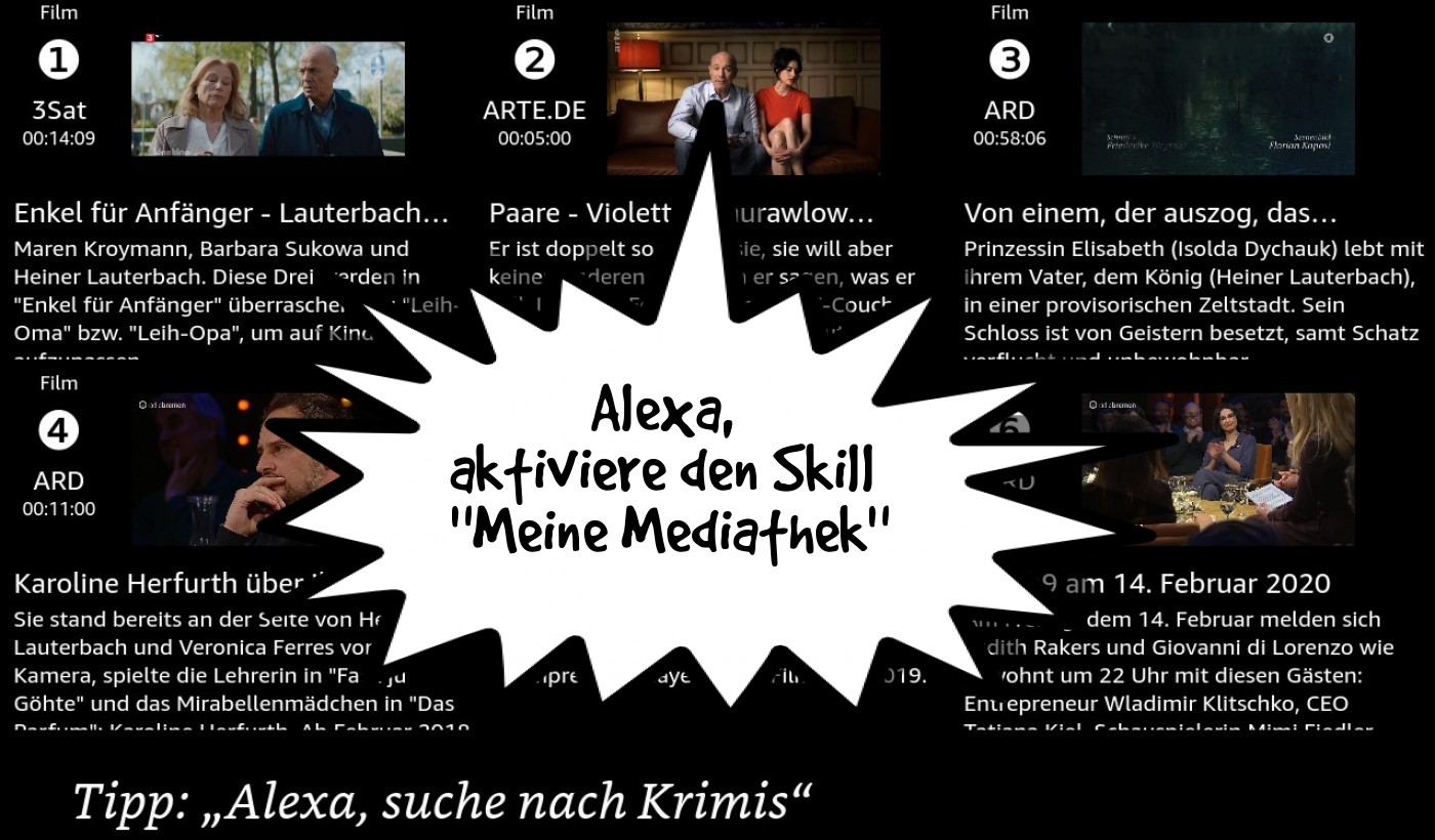 Alexa aktiviere den Skill Meine Mediathek